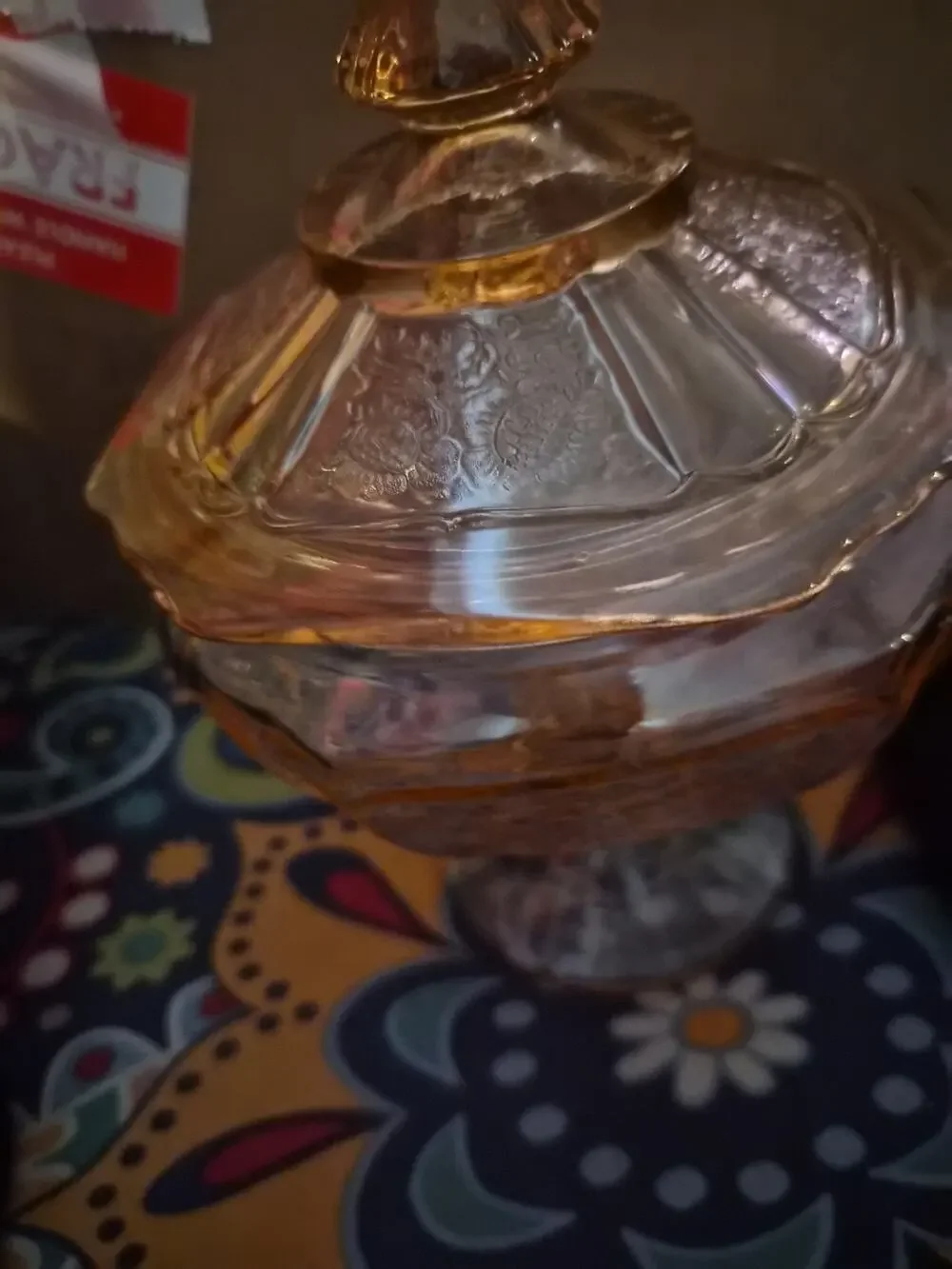 Anchor Hocking Pink Depression Glass Candy Dish Open Rose Mayfair Pattern W/ Lid